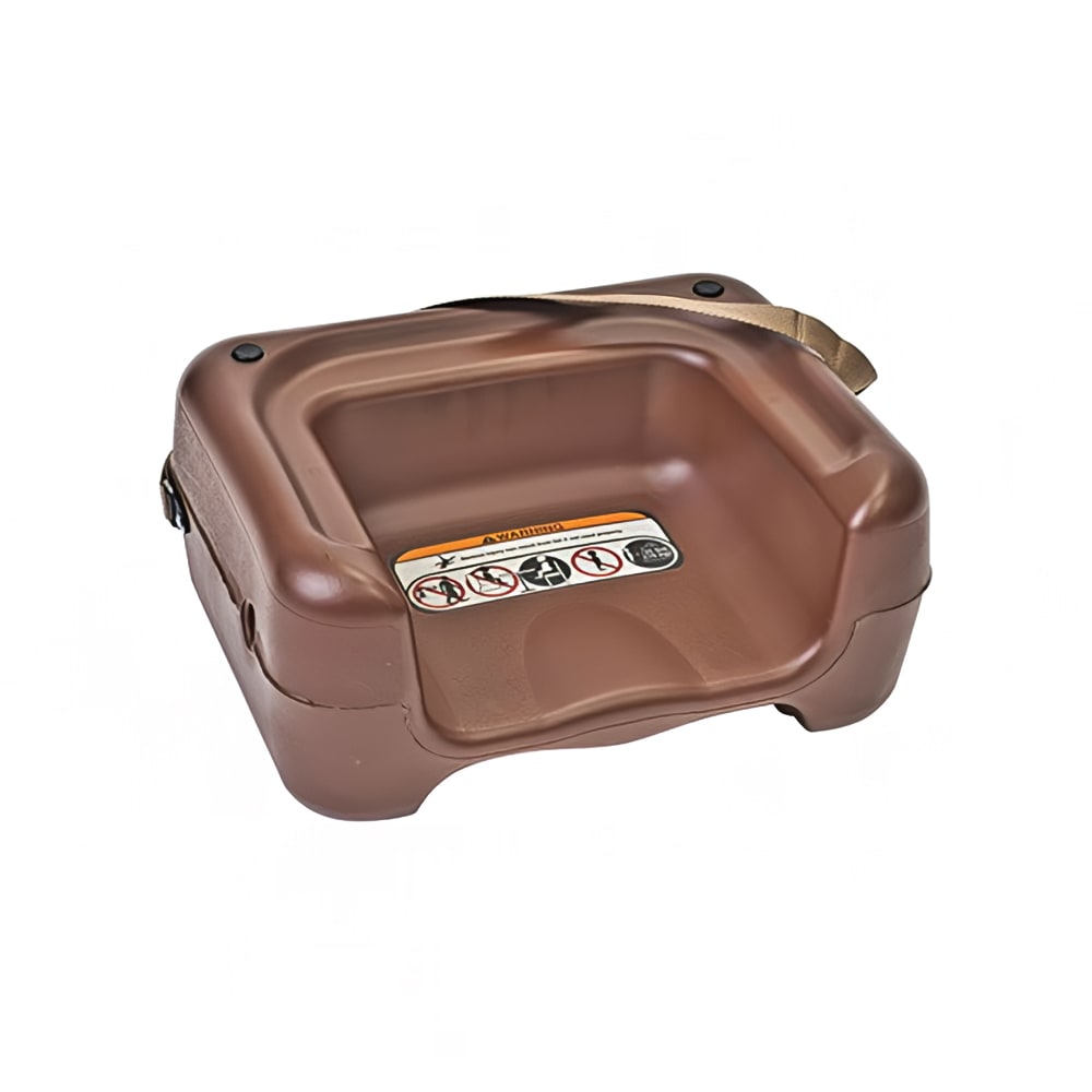 107-KB85409S Dual Height Booster Seat w/ Waist Strap - Plastic, Brown