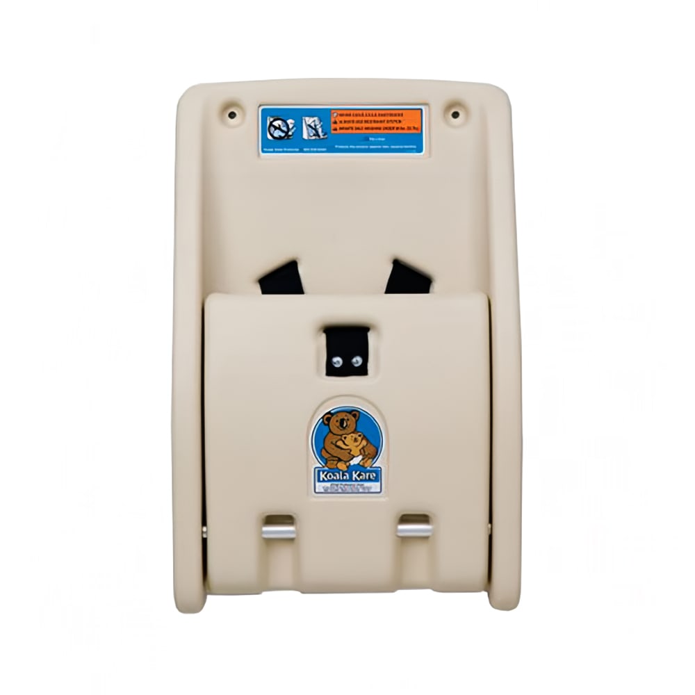107-KB10200 Wall-Mounted Child Protection Seat w/ Safety Straps - Polyethylene, Cream