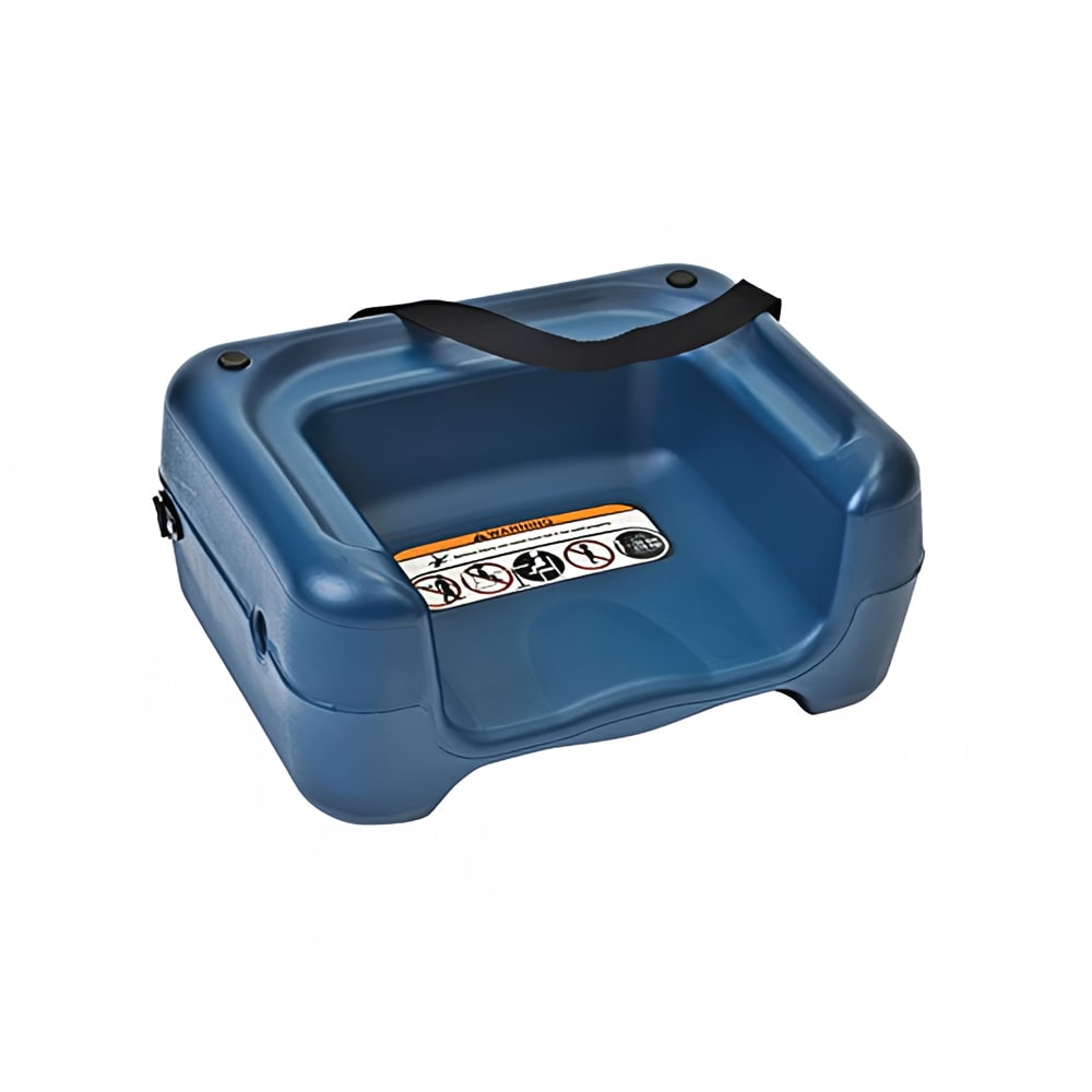 107-KB85404S Dual Height Booster Seat w/ Waist Strap - Plastic, Blue