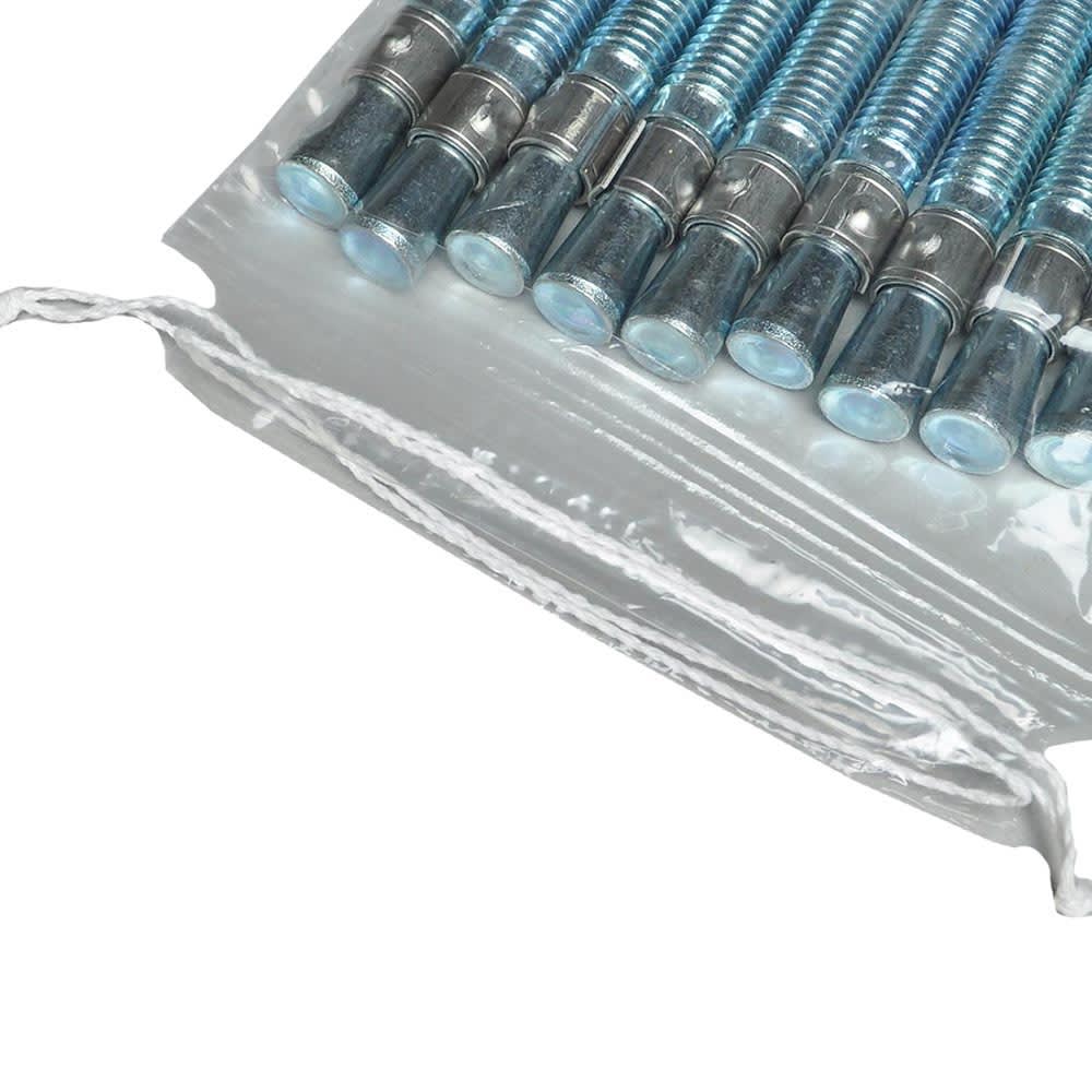 909-DS20812 Drawstring Bag - 12"L x 8"W, 2 mil LDPE, Clear