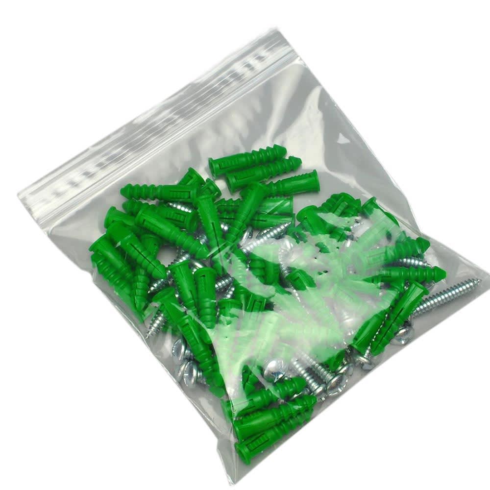 909-F20808 Zipper Seal Top Bag - 8"L x 8"W, 2 mil LDPE, Clear