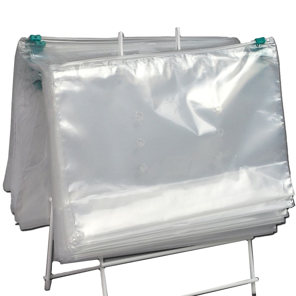 909-FSL1173VTD Vented Slide-Seal Food Storage Bag - 7" x 11", Poly
