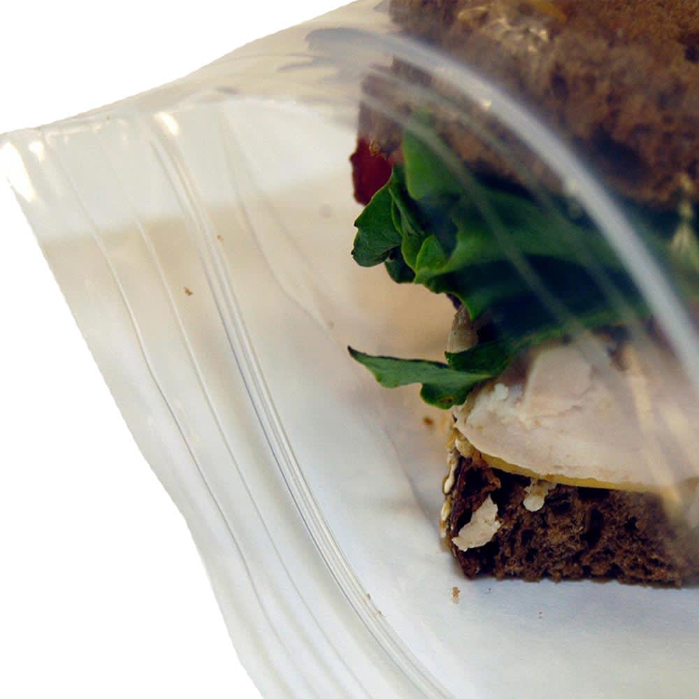 909-H065RC Seal Top Sandwich Bag - 6" x 6 1/2", Poly