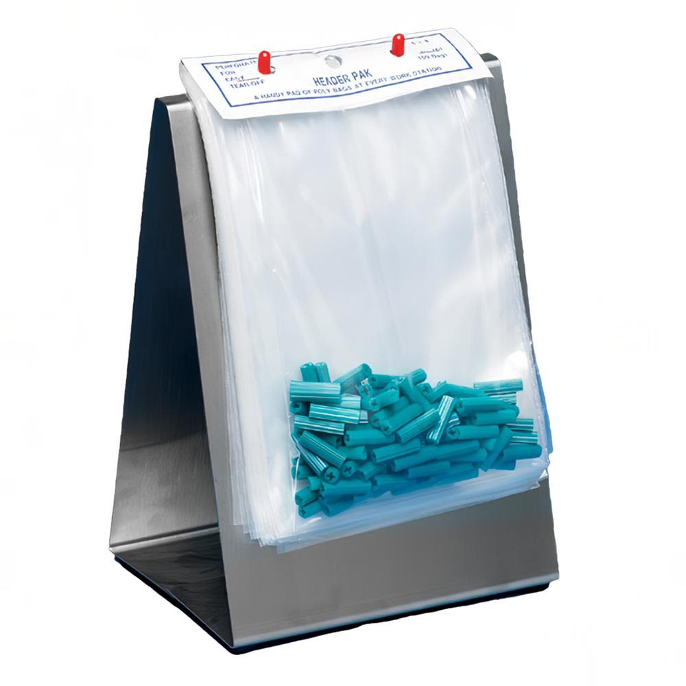 909-P15F0815 Tear-Off Packaging Bags on Chipboard Header - 8"W x 15"L, Polyethylene