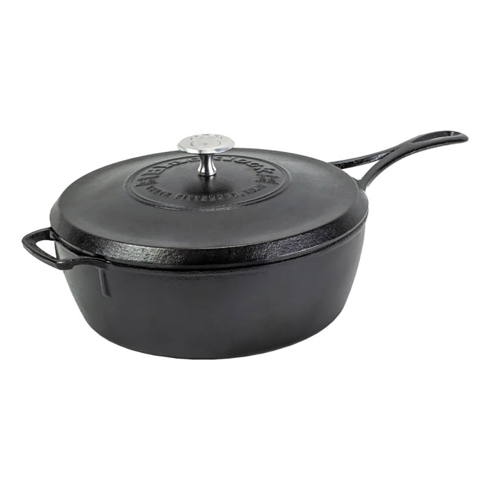 261-BL49LDSK 4 qt Round Cast Iron Deep Skillet w/ Handles