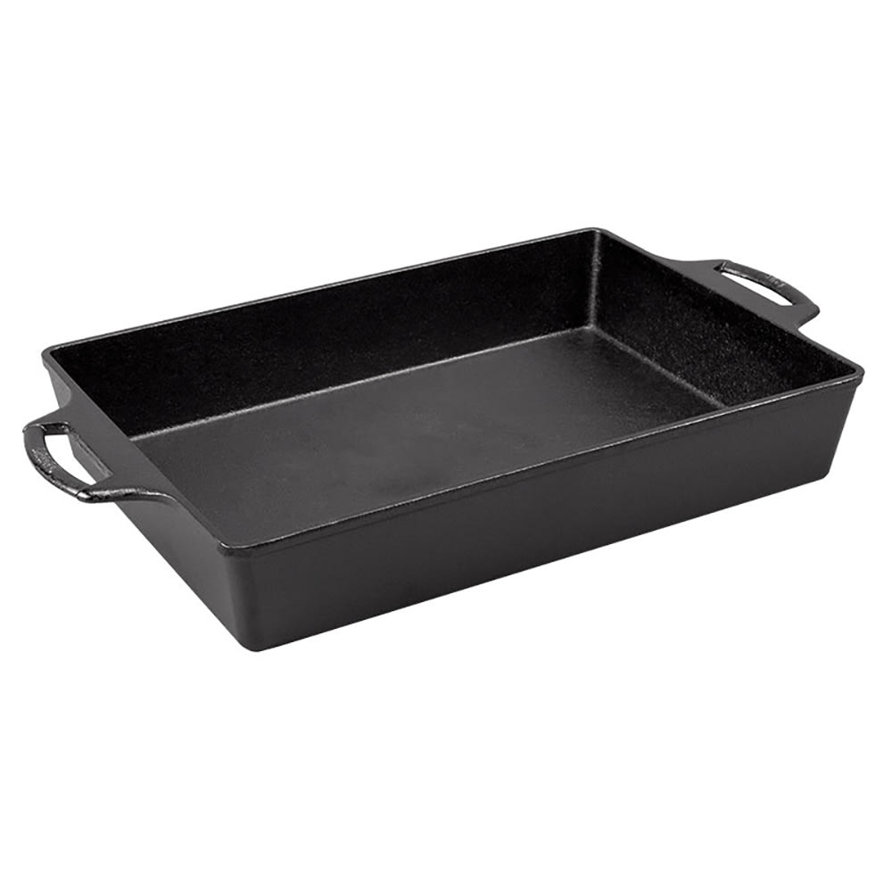 261-BW13C Rectangular Cast Iron Casserole Pan w/ Handles - 9" x 13"