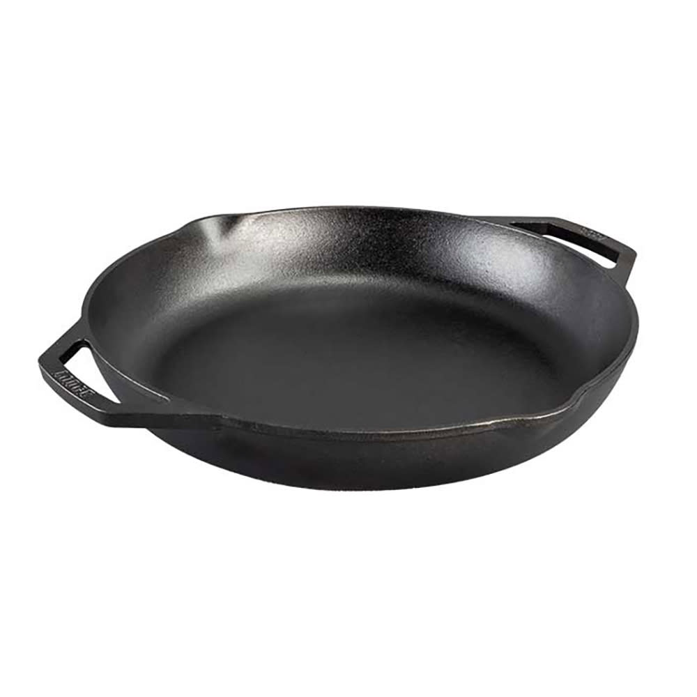 261-LC14SK 14" Round Seasoned Cast Iron Skillet w/ Handles