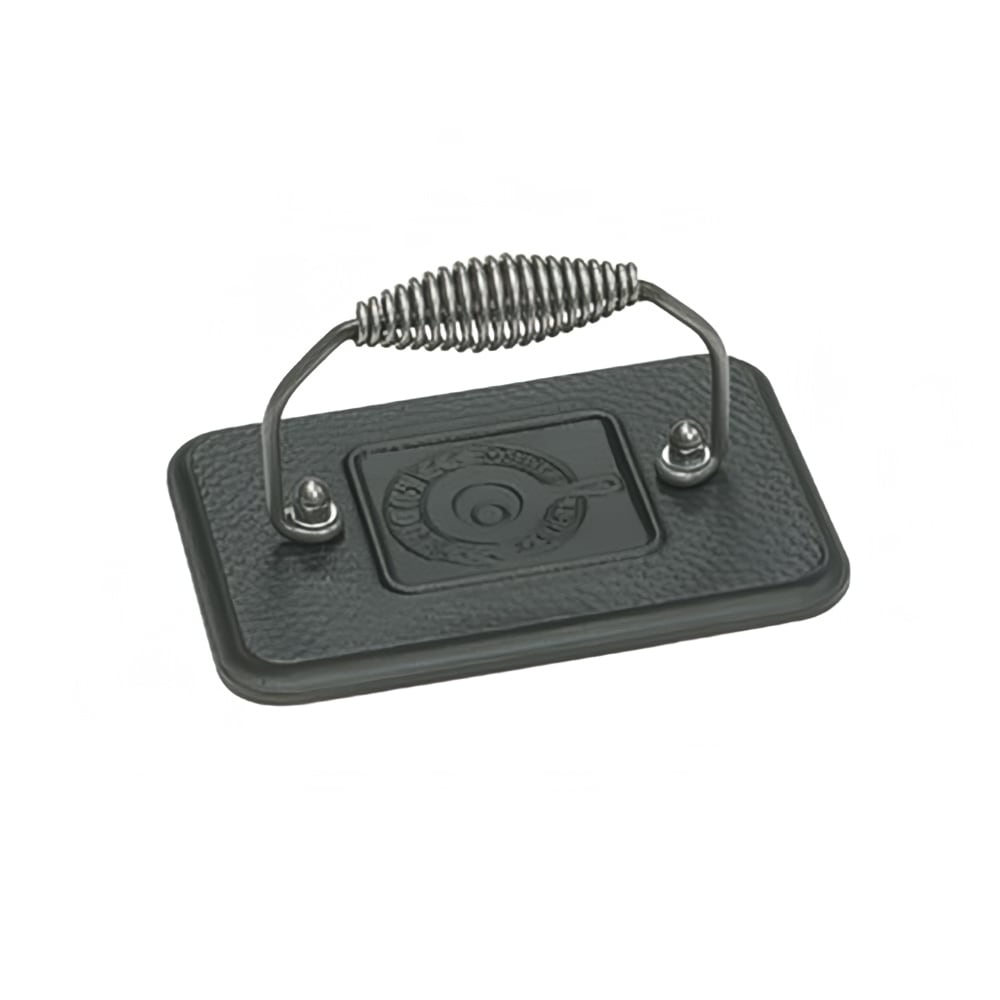 261-LGP3 Rectangular Cast Iron Grill Press w/ Cool Grip Spiral Handle & Hammered Finish