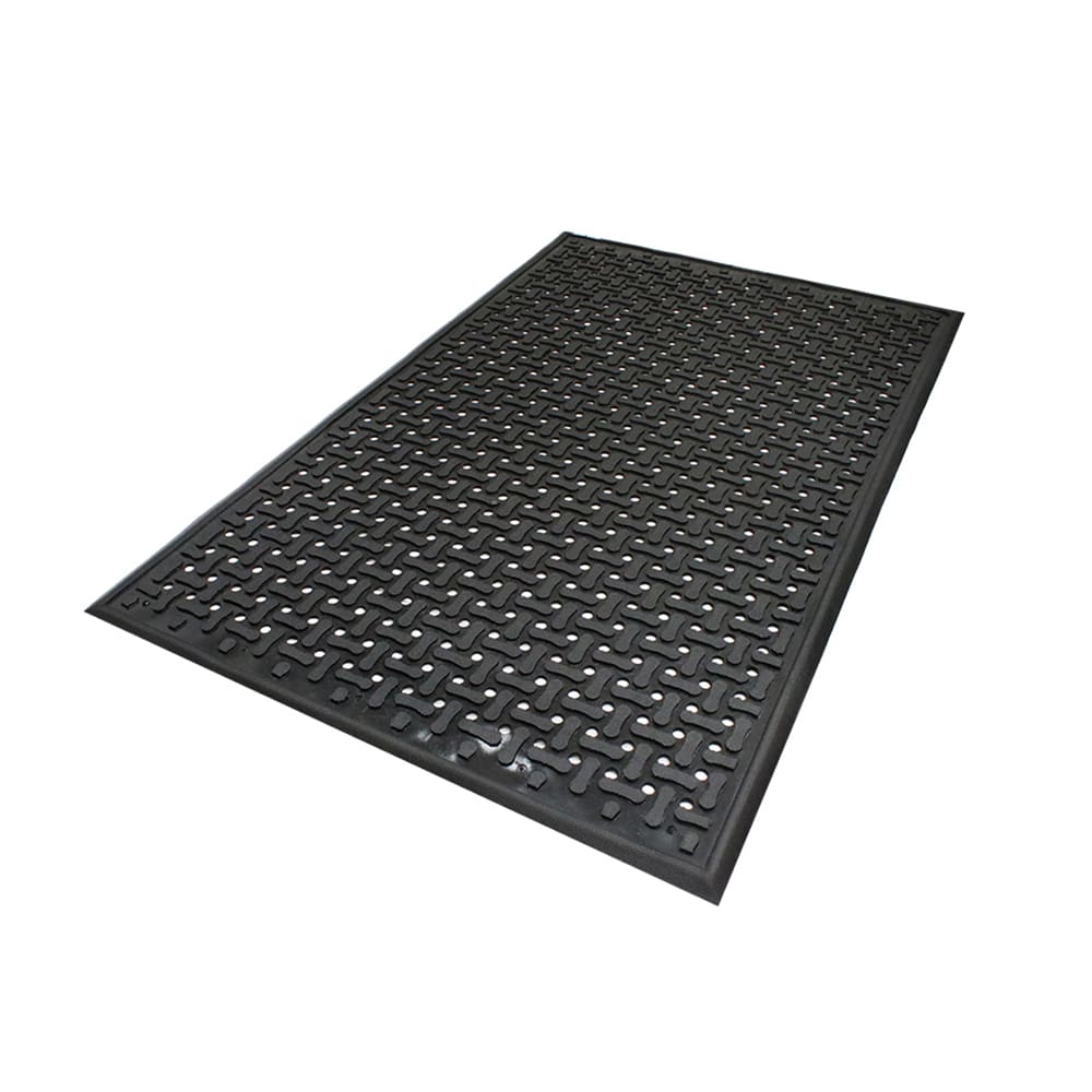 180-42039 Comfort Flow Anti-Fatigue Mat w/ Drainage Holes, 3' x 9', Black