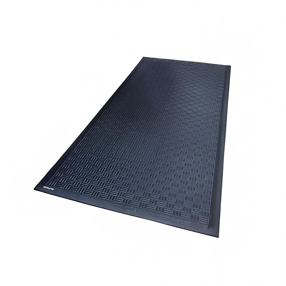 180-370483 Cushion Station Slip Resistant Floor Mat, 4' x 8 3/10', Black