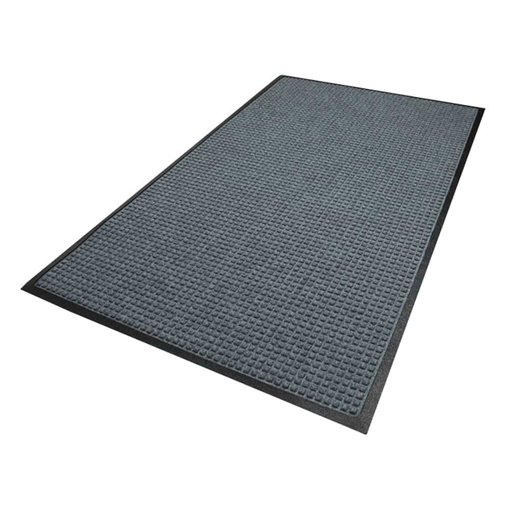 180-20046154 Waterhog Squares Classic Entrance Mat w/ Smooth Backing, 4' x 6', Charcoal