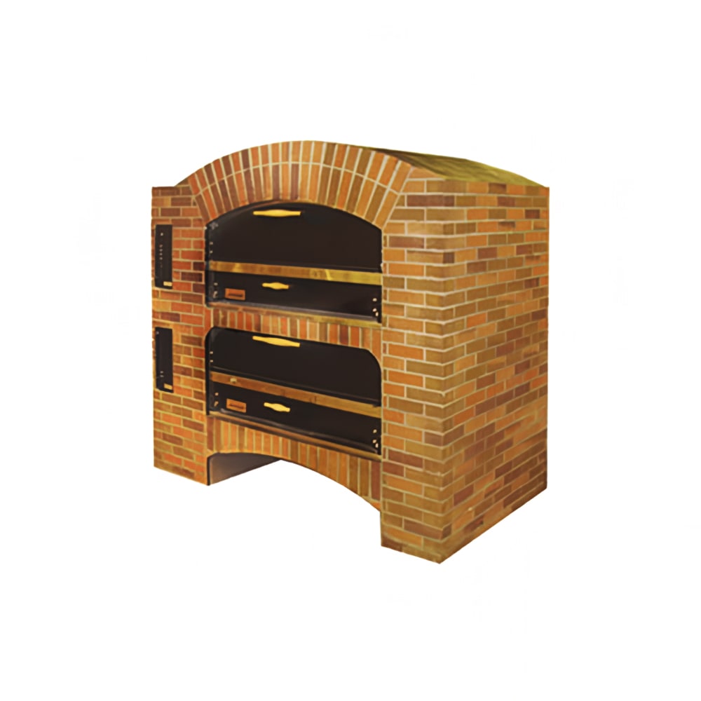 840-MB866STACKEDNG Floor Model Double Pizza Deck Oven - Natural Gas