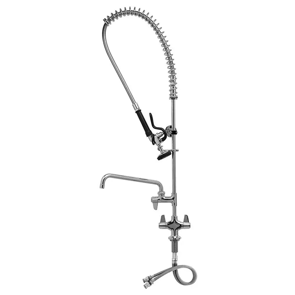 064-5PR2S12 38 9/16"H Deck Mount Pre Rinse Faucet - 1.15 GPM, Base with Nozzle
