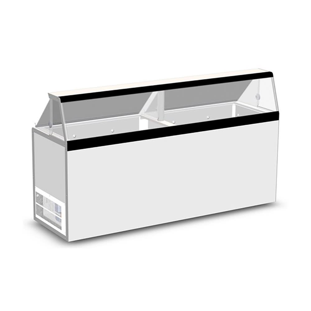050-DD88 90 1/4" Stand Alone Ice Cream Dipping Cabinet w/ 28 Tub Capacity - White, 115v