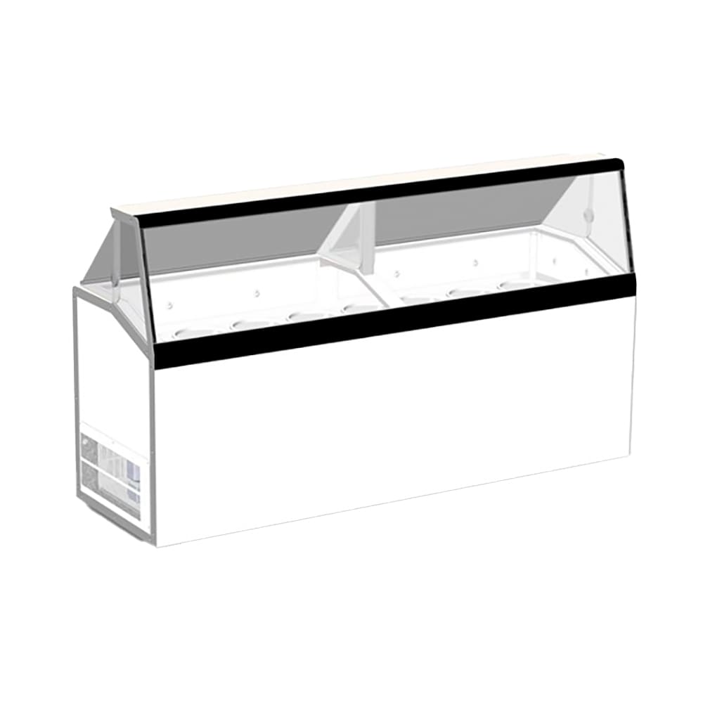 050-DD88LWH 90 1/4" Ice Cream Dipping Cabinet w/ 28 Tub Capacity - White, 115v