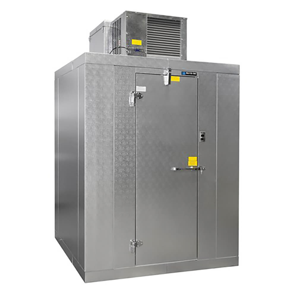 050-QODB7788CLH 8' x 8' Outdoor Walk-In Cooler w/ Top-Mounted Compressor - Floor