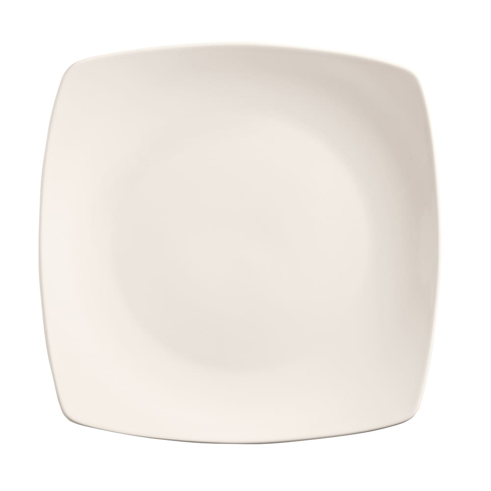192-840465S 8 3/4" Square Porcelana™ Porcelain Dinner Plate - Bright White