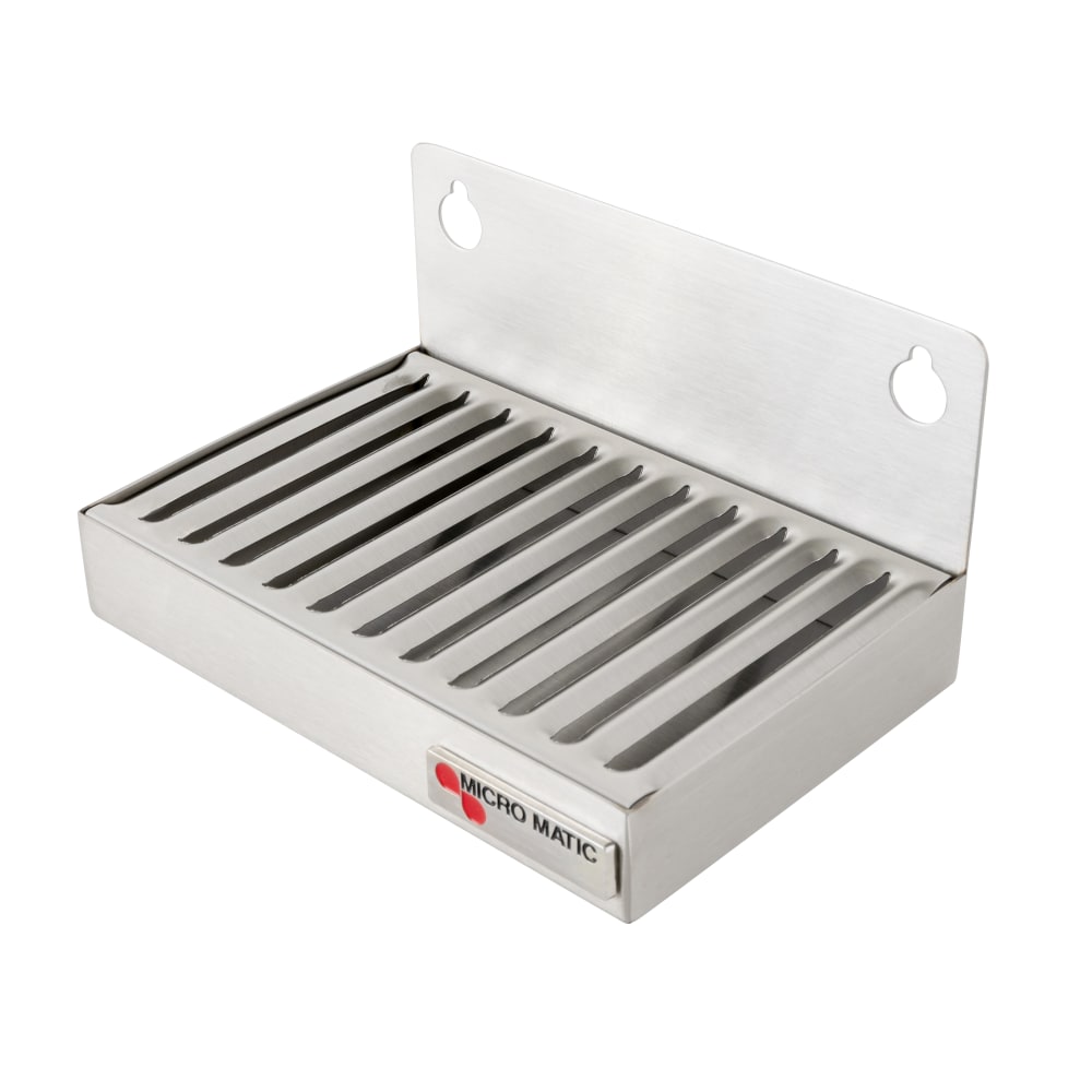711-DP6X4 Refrigerator Drip Tray Trough w/ Louvered Screen - 6"W x 4"D x 3"H, Stai...