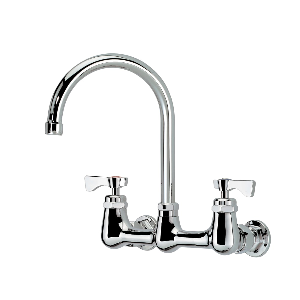 381-14801L Splash Mount Faucet - 6" Gooseneck Spout, 8" Centers