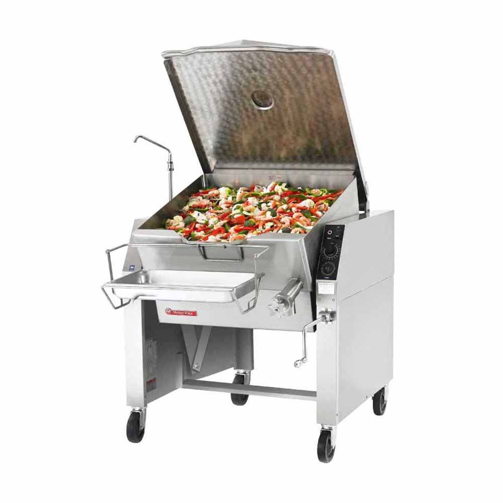 301-30PSTEL2083 30 gal. Tilt Skillet - Open Base, Polished Pan, Measurement Marks, 208v/3ph