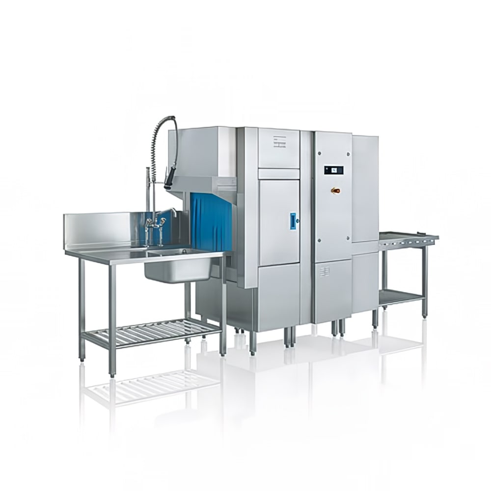 112-KA76 KA Series High Temp Conveyor Dishwasher w/ 243 Racks/hr Capacity, Built-in Booster, 208v...
