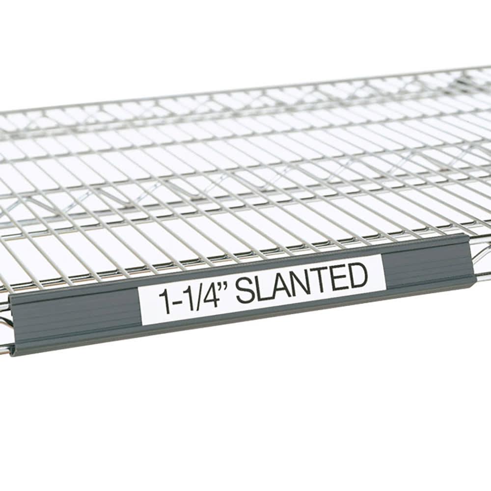 001-9990SL30 Super Erecta® Slanted Label Holder - 25" x 1 1/4", Gray