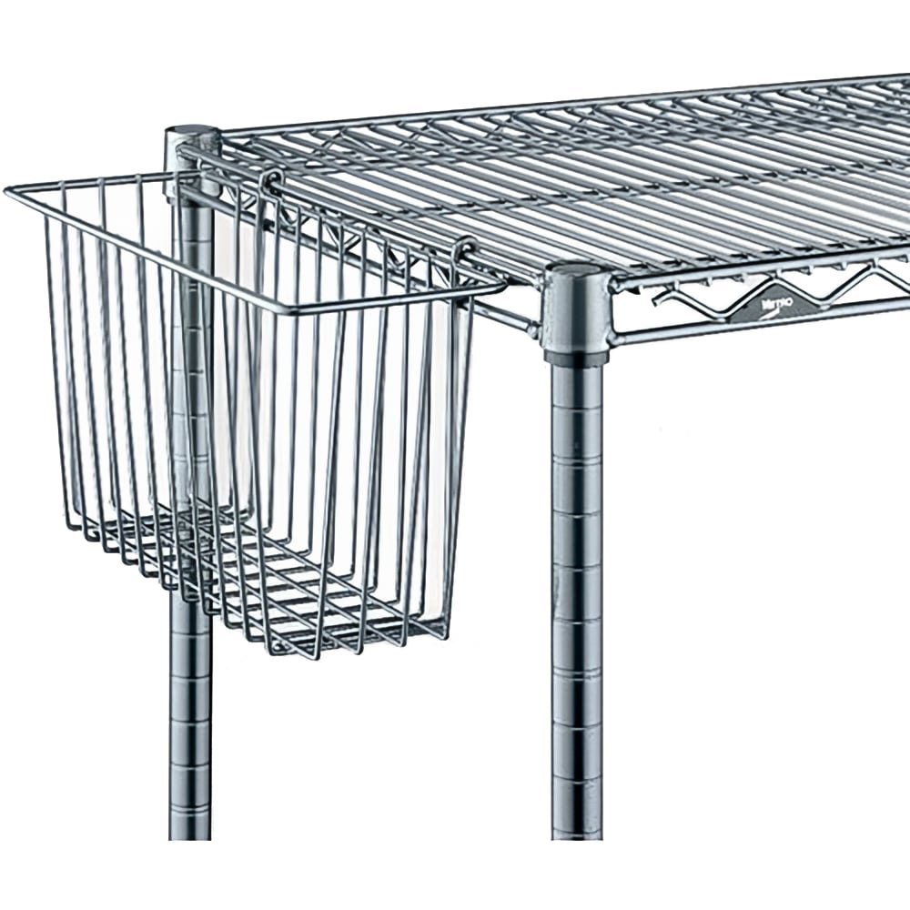 001-H209C SmartWall G3 Storage Basket for Wire Shelving - 13 3/8" x 5" x 7", Chrom...