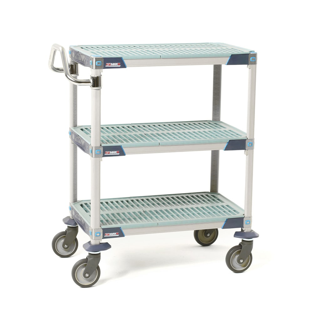 001-MXUC2436G25 2 Level Polymer Utility Cart w/ 900 lb Capacity, Flat Ledges