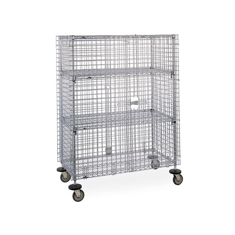 001-SEC33SSD 40 3/4" Super Erecta® Mobile Security Cage - 21 1/2"W, Stainless Steel