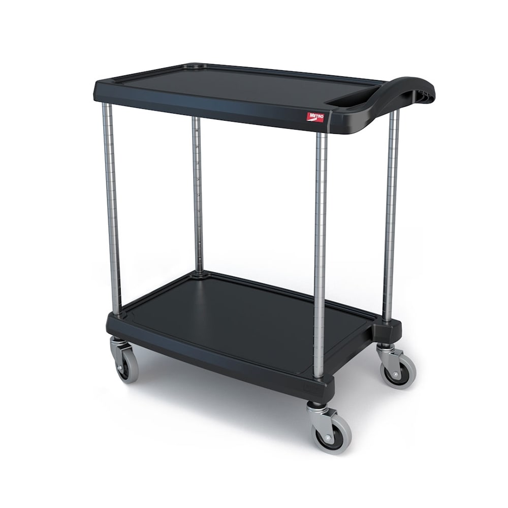 001-MY162724BL 2 Level Polymer Utility Cart w/ 300 lb Capacity, Marine Ledges