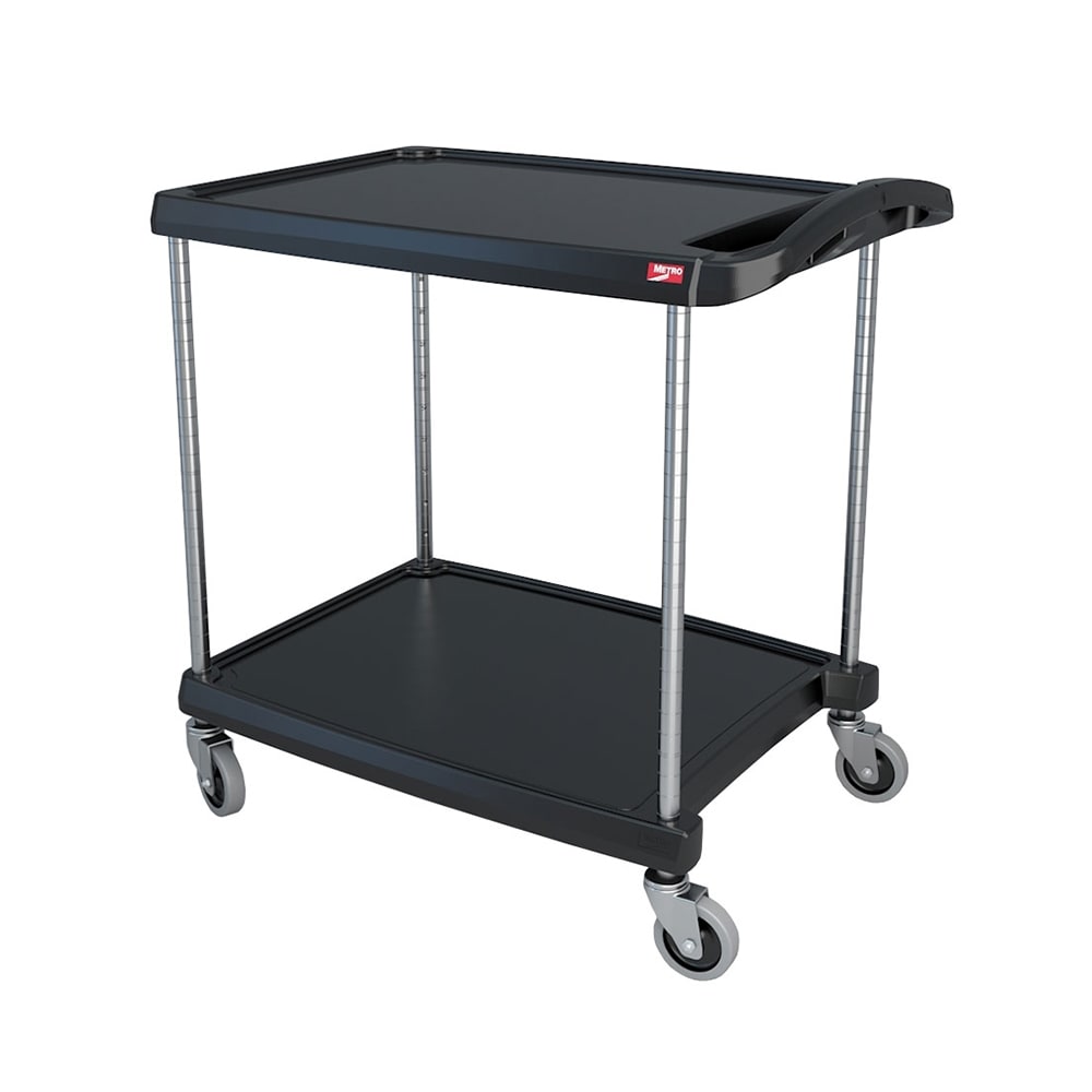 001-MY203024BL 2 Level Polymer Utility Cart w/ 300 lb Capacity, Marine Ledges