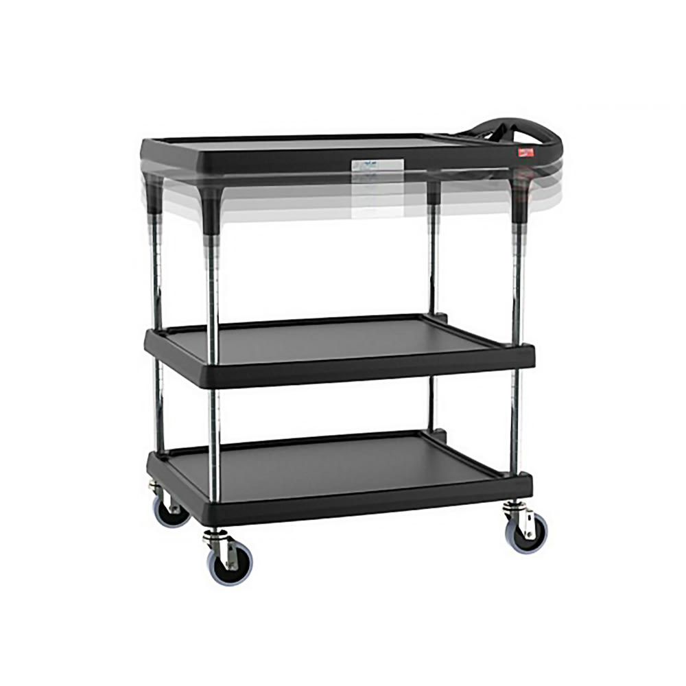001-MY203034BLPL 3 Level Polymer Utility Cart w/ 400 lb Capacity, Marine Ledges
