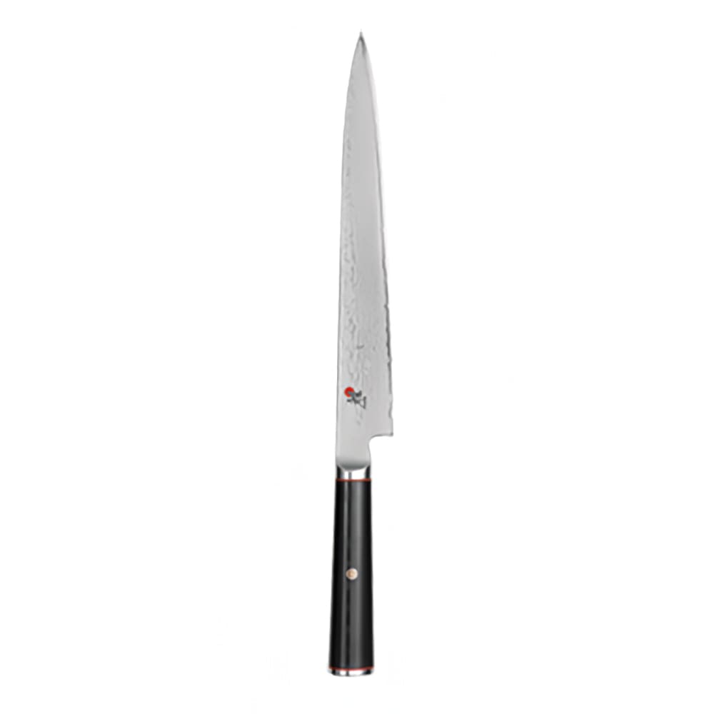 902-34188243 9 1/2" Slicing Knife w/ Black Linen Micarta Handle, Stainless Steel