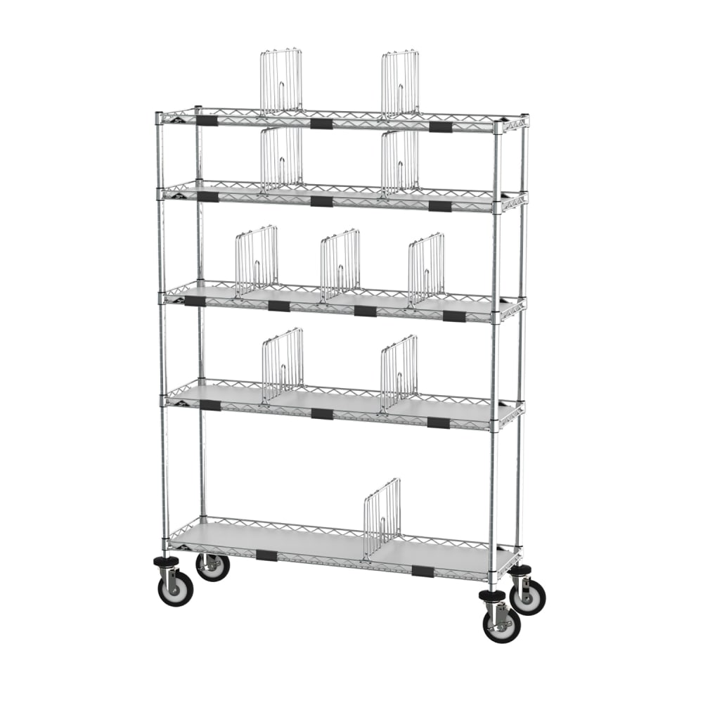 001-CR1448TGCOPS 5 tier Mobile To-Go & Curbside Order Station - 48"W x 14"D x 69&qu...
