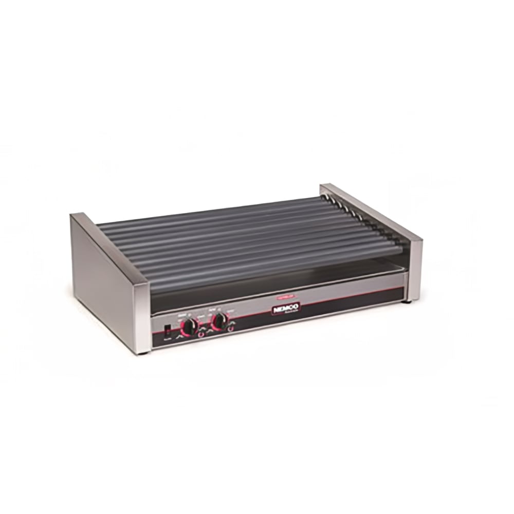 128-8033SXSLT 33 Hot Dog Roller Grill w/ Manual Controls - Slanted Top, 120v