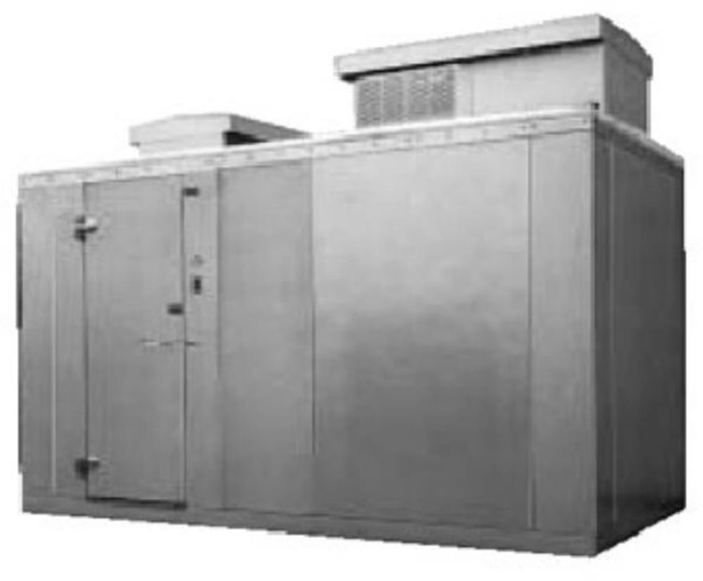 378-KODB7766CL 6' x 6' Outdoor Walk-In Cooler w/ Top-Mounted Compressor - Floor