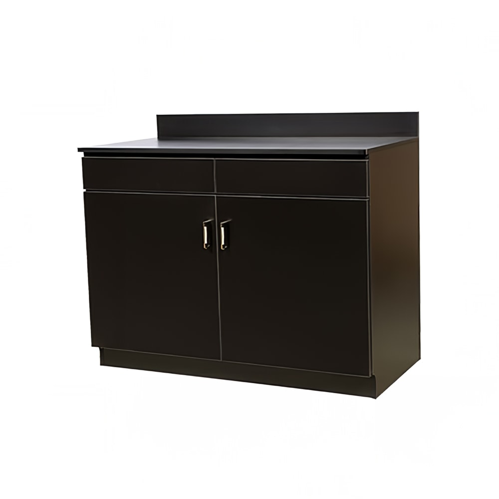 256-M8220BLK 48"W Waitress Stand w/ Melamine Top, 39 1/4"H