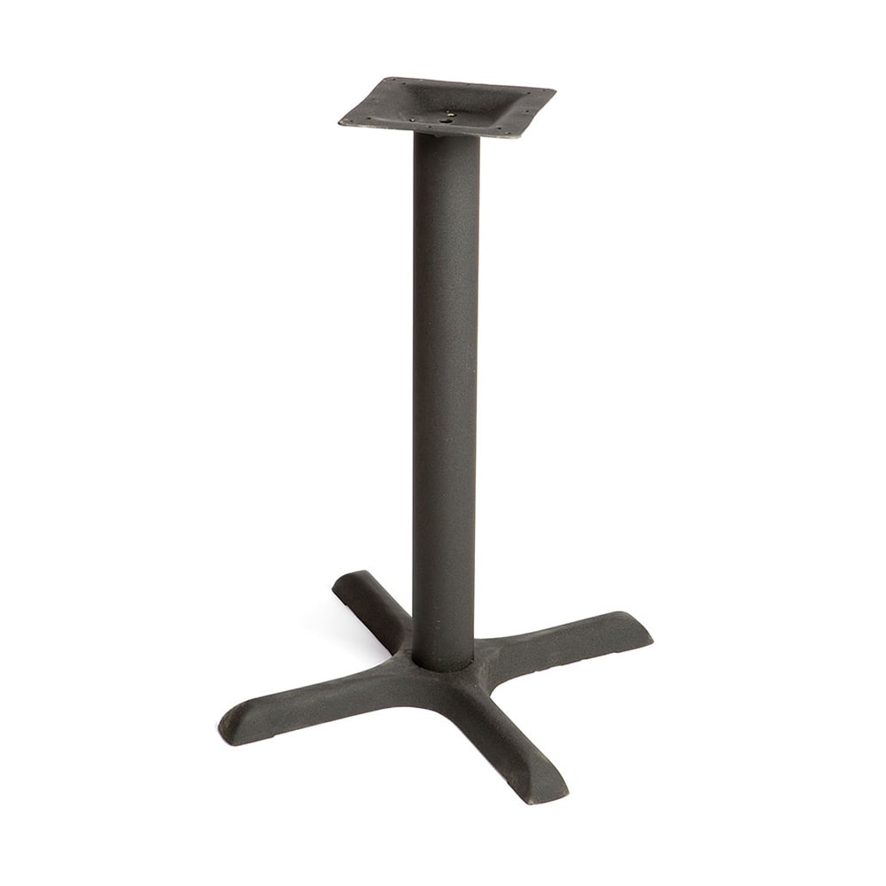 256-B22STD Steel Table Base w/ Adjustable Poly Levelers, 22 x 22", black