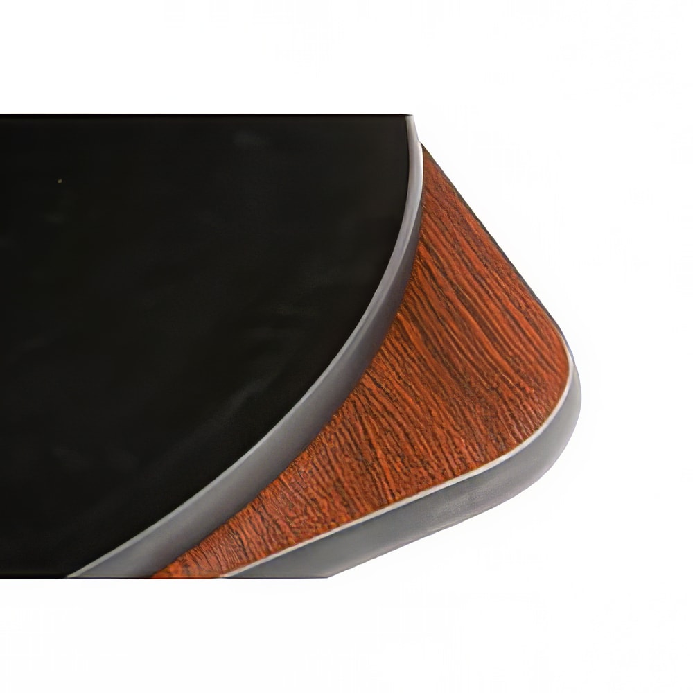 256-MB2430 24" x 30" Rectangular Reversible Melamine Table Top, Mahogany/Black