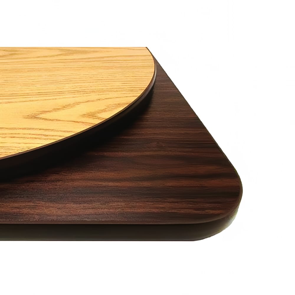 256-OW2442 24" x 42" Rectangular Reversible Melamine Table Top, Oak/Walnut