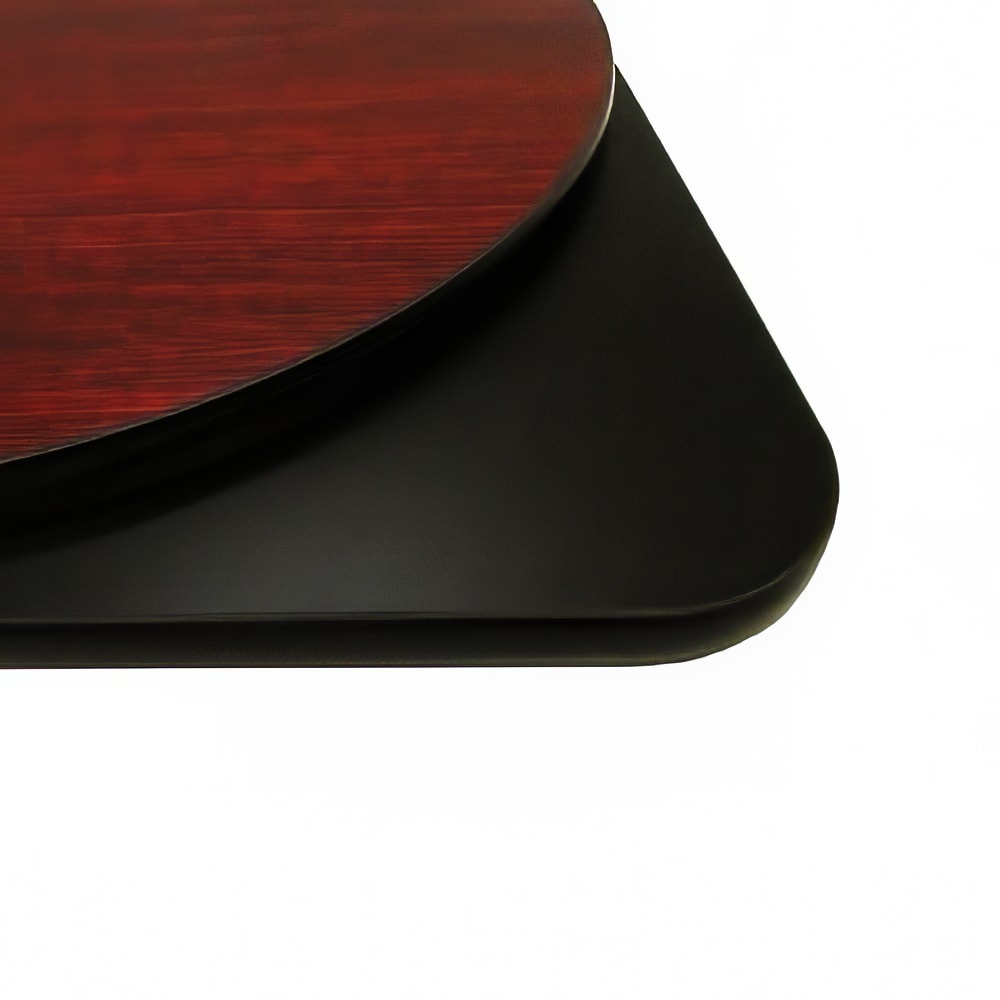 256-MB36R 36" Round Reversible Melamine Table Top, Mahogany/Black