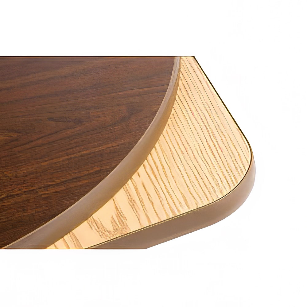 256-OW48R 48" Round Reversible Melamine Table Top, Oak/Walnut