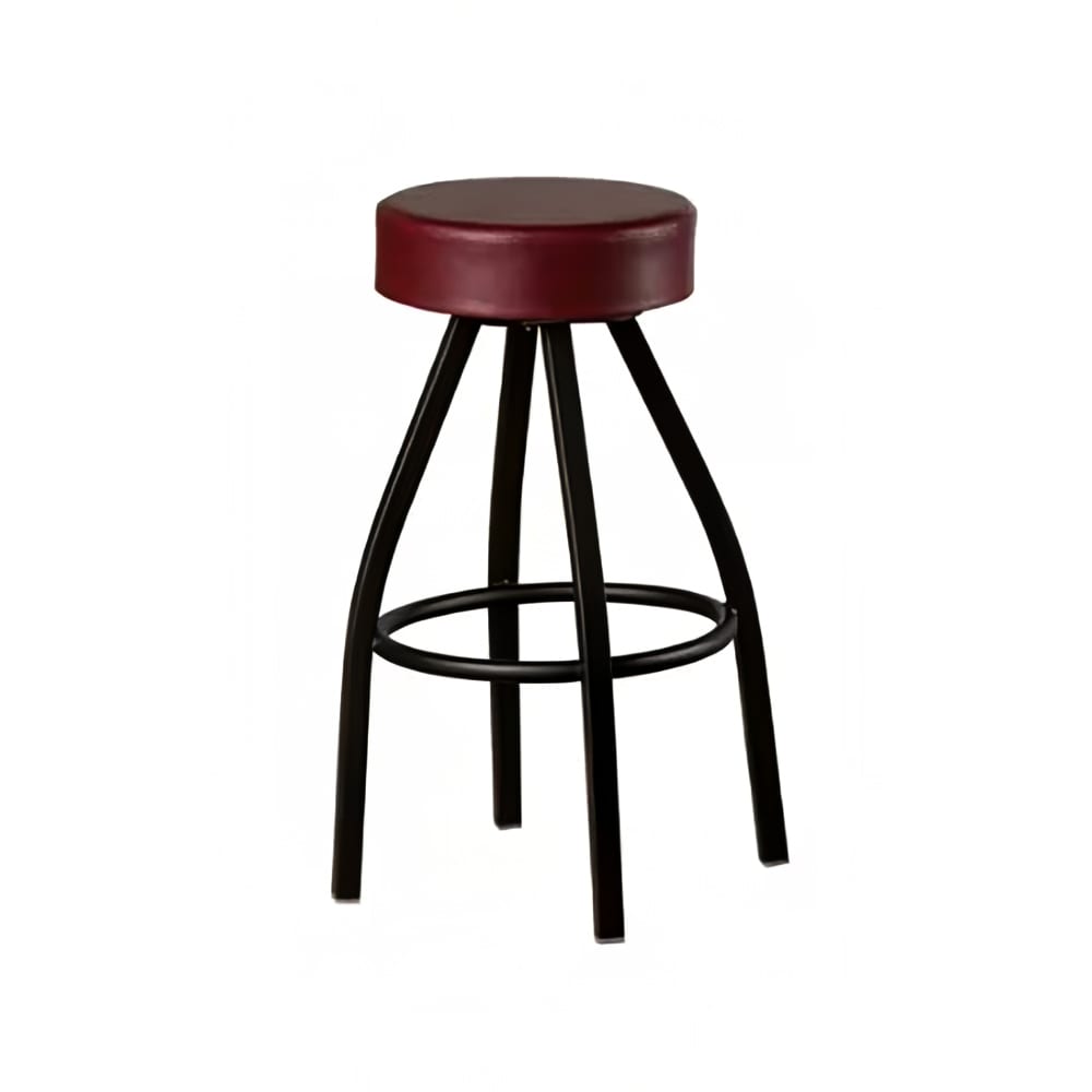 256-SL2132WINE Backless Swivel Bar Stool w/ Wine Seat, Black