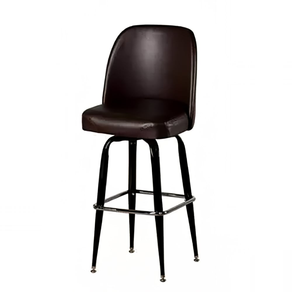 256-SL2133ESP Swivel Bar Stool w/ Espresso Bucket Seat, Black