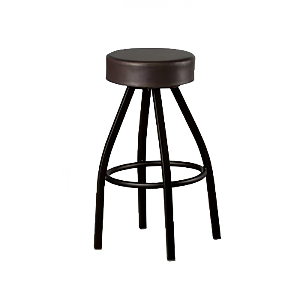 256-SL2132ESP Backless Swivel Bar Stool w/ Espresso Seat, Black