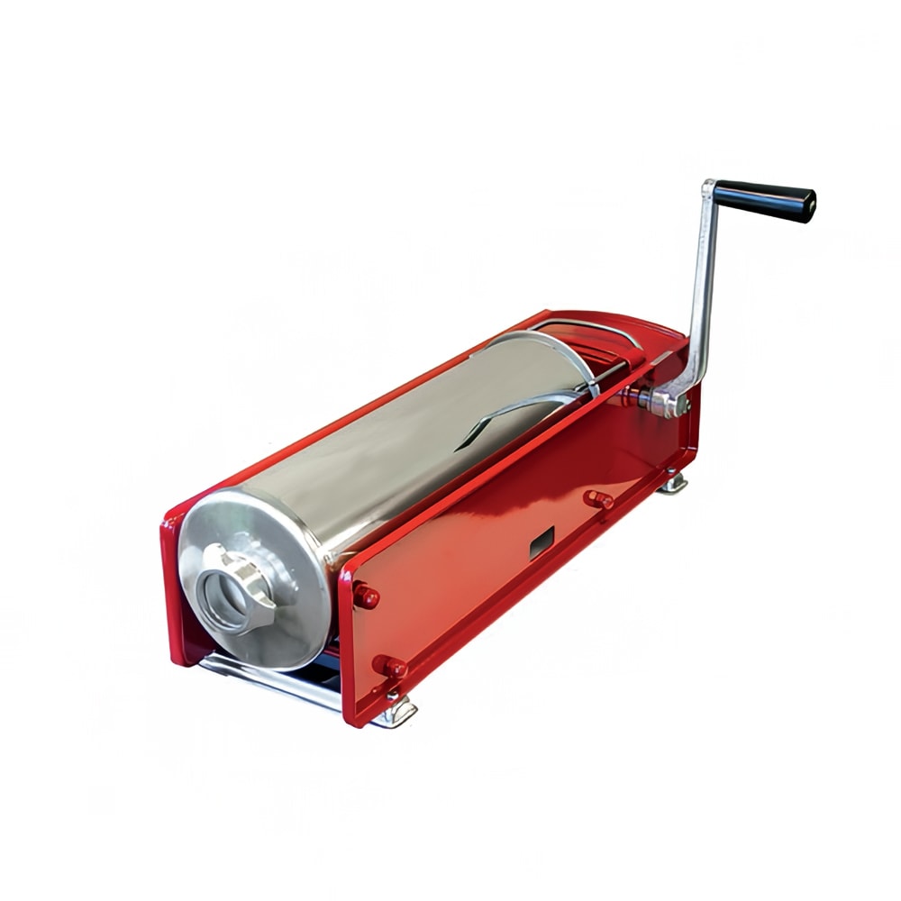 Omcan 13721 22 lb Manual Horizontal Sausage Stuffer w/ (4) Funnels