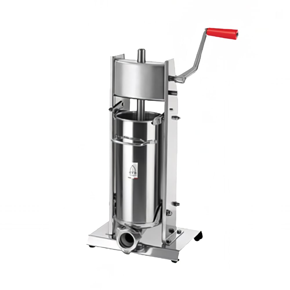 390-13734 11 lb Manual Vertical Sausage Stuffer w/ (4) Funnels, Stainless Steel