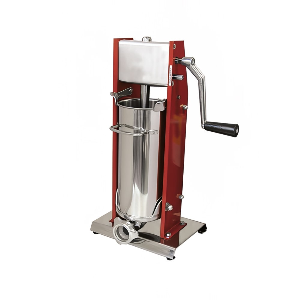 390-13733 11 lb Manual Vertical Sausage Stuffer w/ (4) Funnels, Stainless Steel