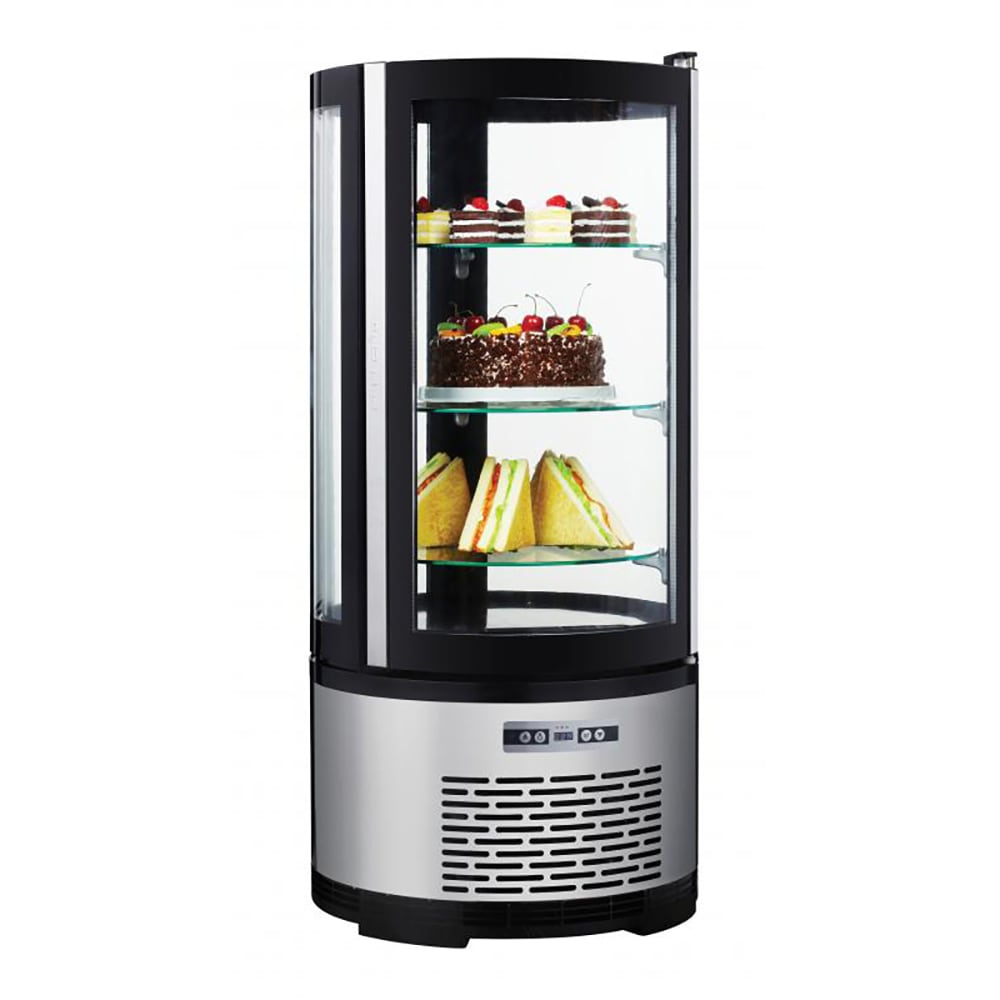 390-41466 19" Full Service Cake Display Case w/ Curved Glass - (3) Levels, 110v