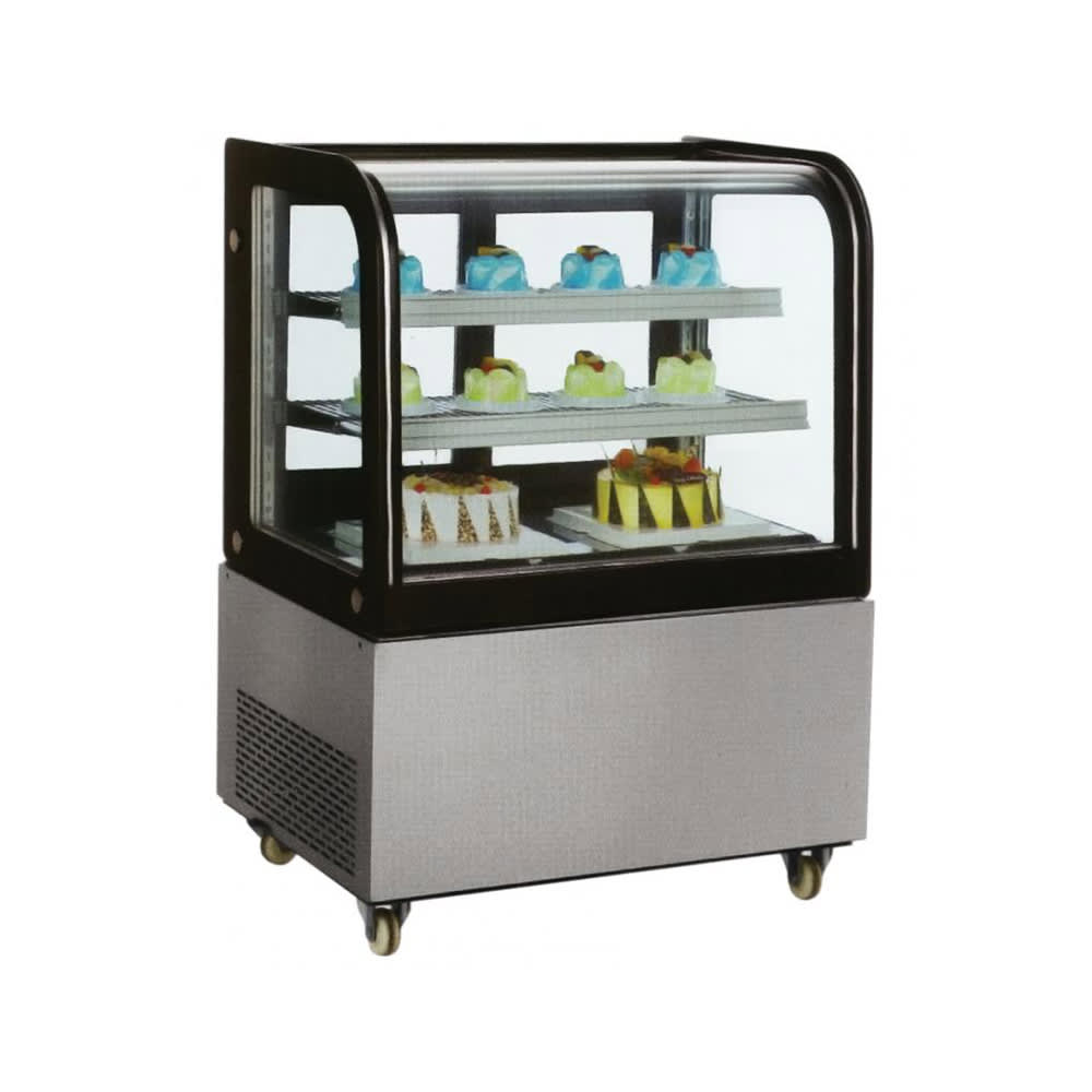 390-40519 47 1/4" Full Service Bakery Display Case w/ Curved Glass - (3) Levels, 110v